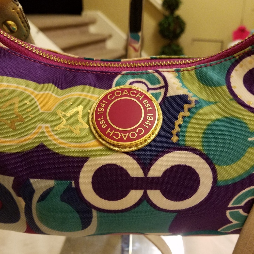 🍃MINT🍃Coach🌺Poppy Pop C Graffiti Crossbody - Picture 2 of 7